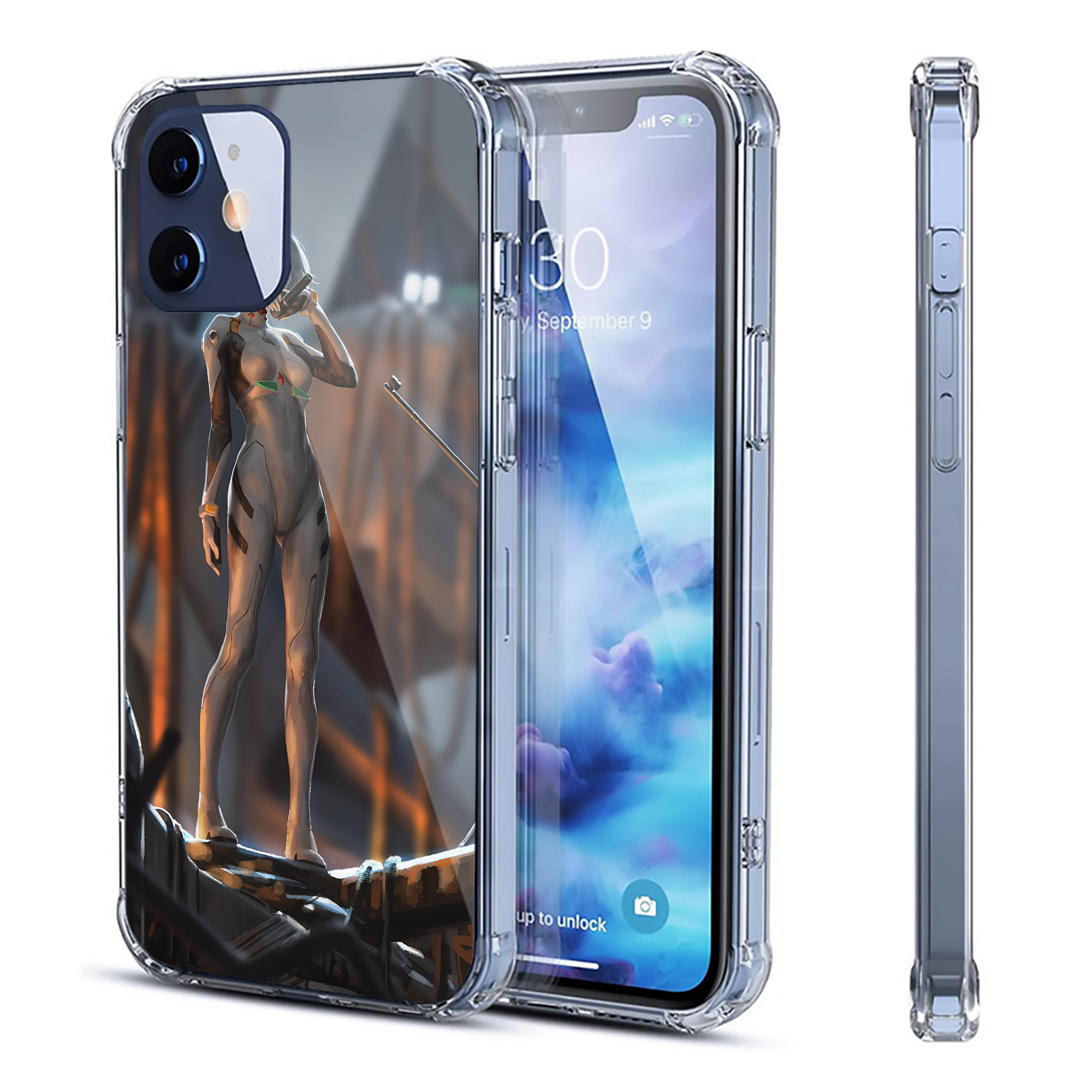 （画像用） EVA 新世紀エヴァンゲリオン 【iPhone 12シリーズ対応】透明スマホケース（クリアソフトケース）